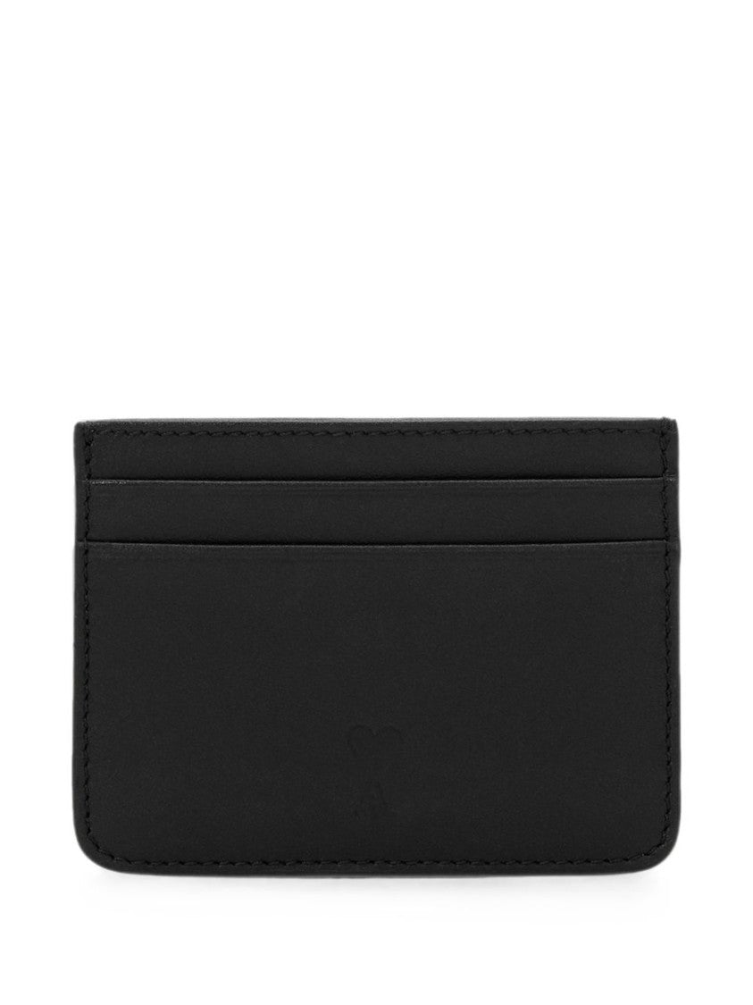 Ami Paris Matte Finish Silk-Nylon Cardholder Wallet
