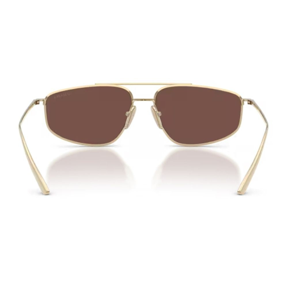 Prada Pr C51s Rectangular Light-Gold Metal Sunglasses
