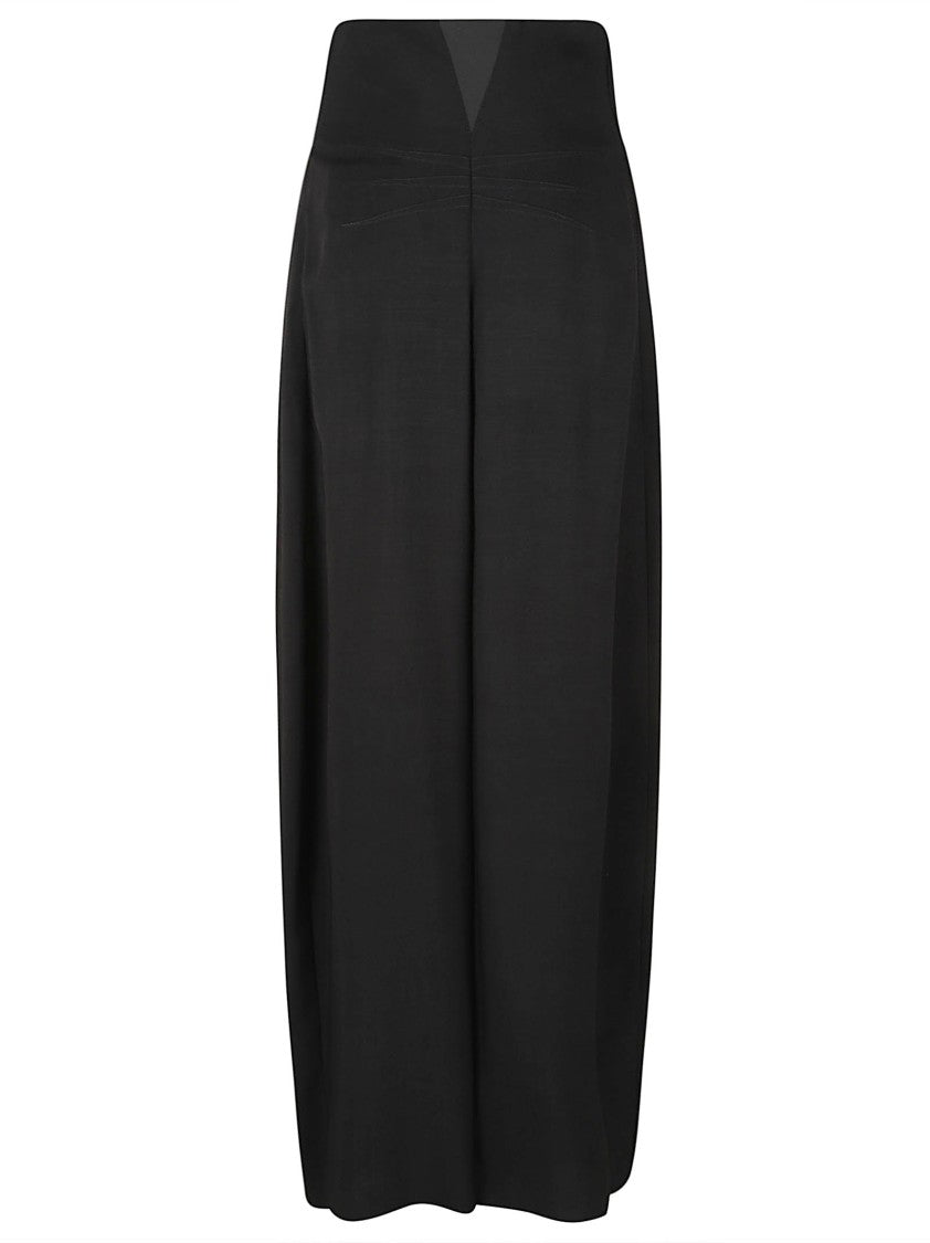 Alaïa High-Waisted Wide-Leg Trousers With Cropped Silhouette