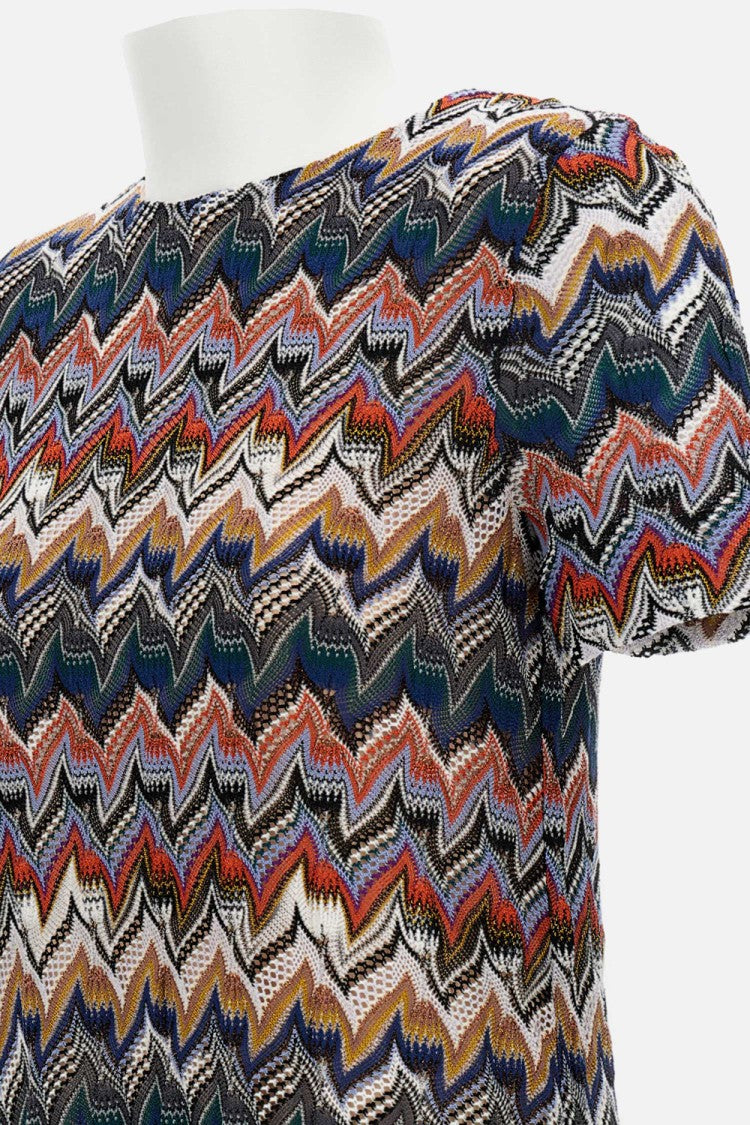 Missoni Multicolor Zigzag Pattern Mini Dress