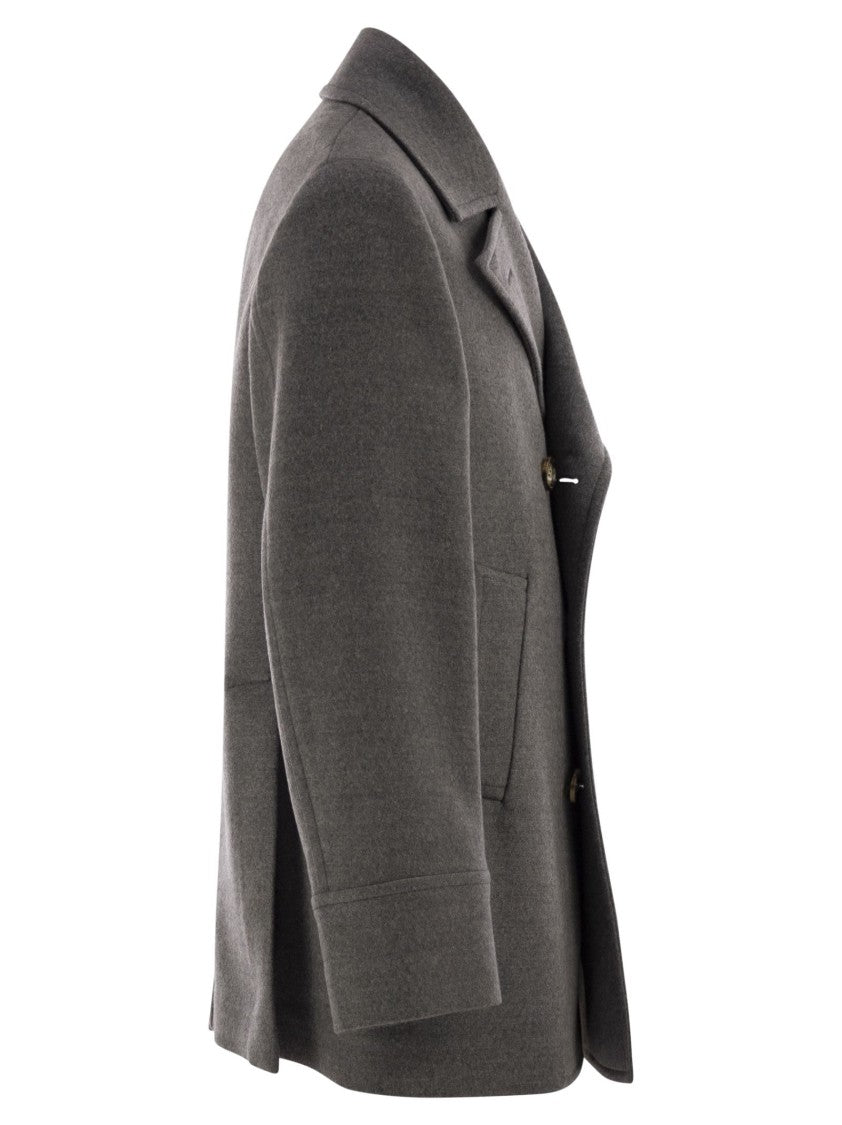 Brunello Cucinelli One-And-A-Half-Breasted Wool Coat
