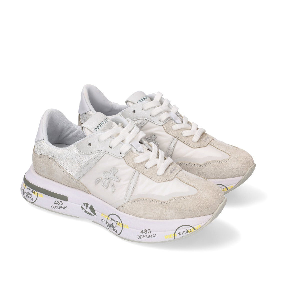 Premiata Cassie Sneakers In Light Gray Suede