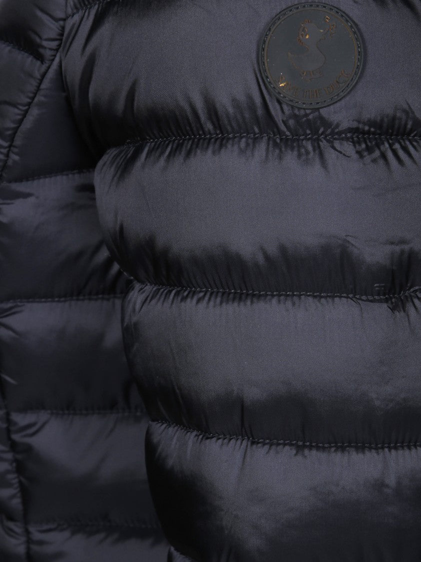 Save The Duck Hooded Short Jacket With Fitted Silhouette