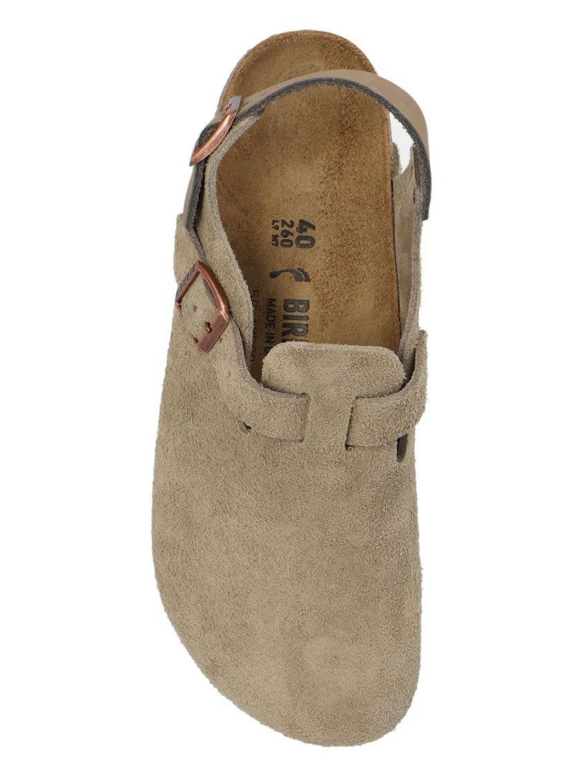 Birkenstock Gray Suede Sandals With Adjustable Strap