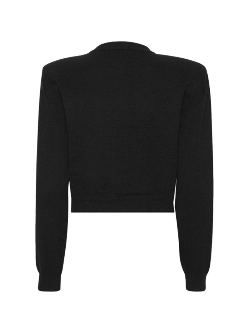 Rotate Birger Christensen Cropped Black Cardigan
