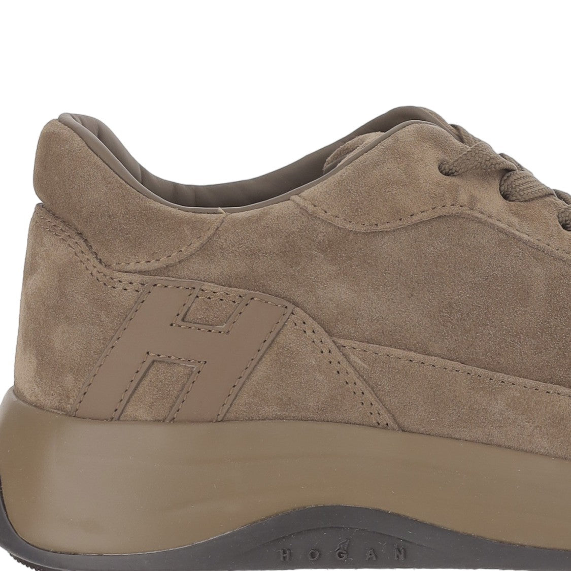 Hogan Hi-Light Suede Sneakers With Contrasting Logo Detail