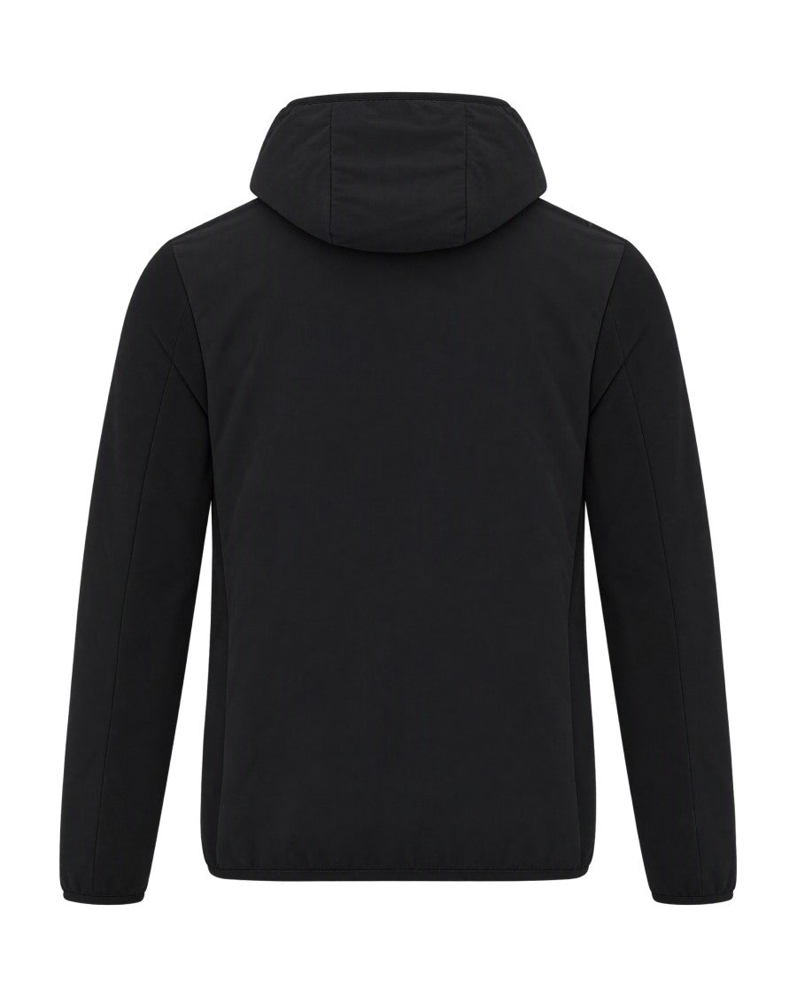 Flâneur Black Technical Fabric Full-Zip Hoodie