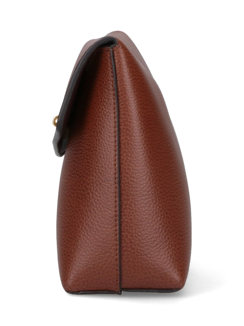 Mulberry "Darley" Make-Up Pouch In Brown Calfskin