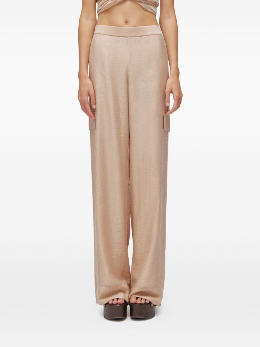 Blugirl Wide-Leg Lace Detail Cargo Pants