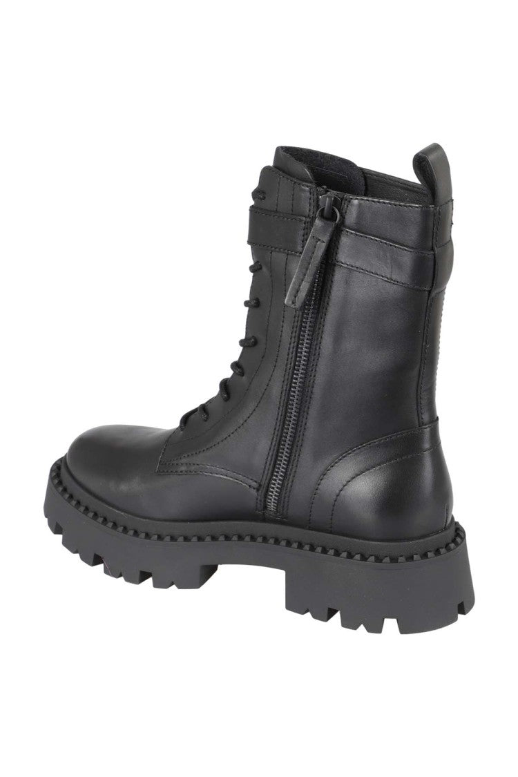 Ash Comboa Mustang Leather Ankle Boots