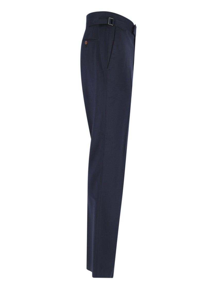 Vivienne Westwood Blue Sang Virgin Wool Straight-Leg Pants