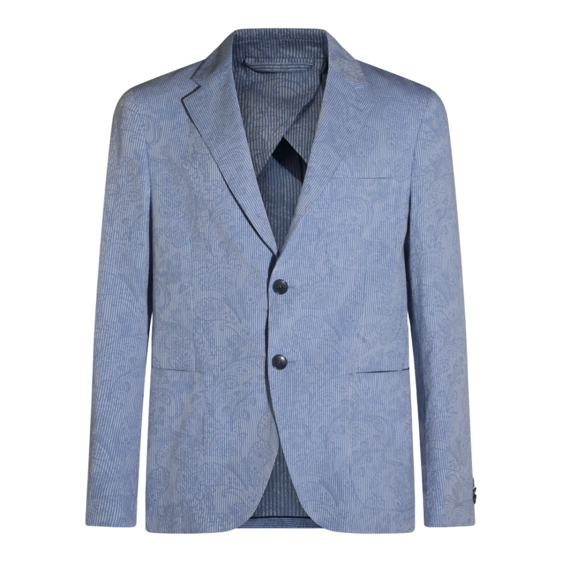 Etro Tailored Blue Jacket With Paisley Detail