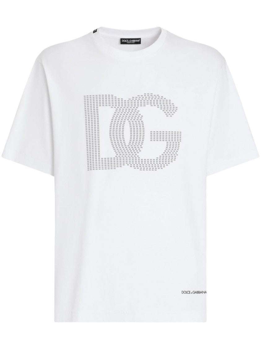 Dolce & Gabbana Crew Neck T-Shirt With Stylish Logo Design