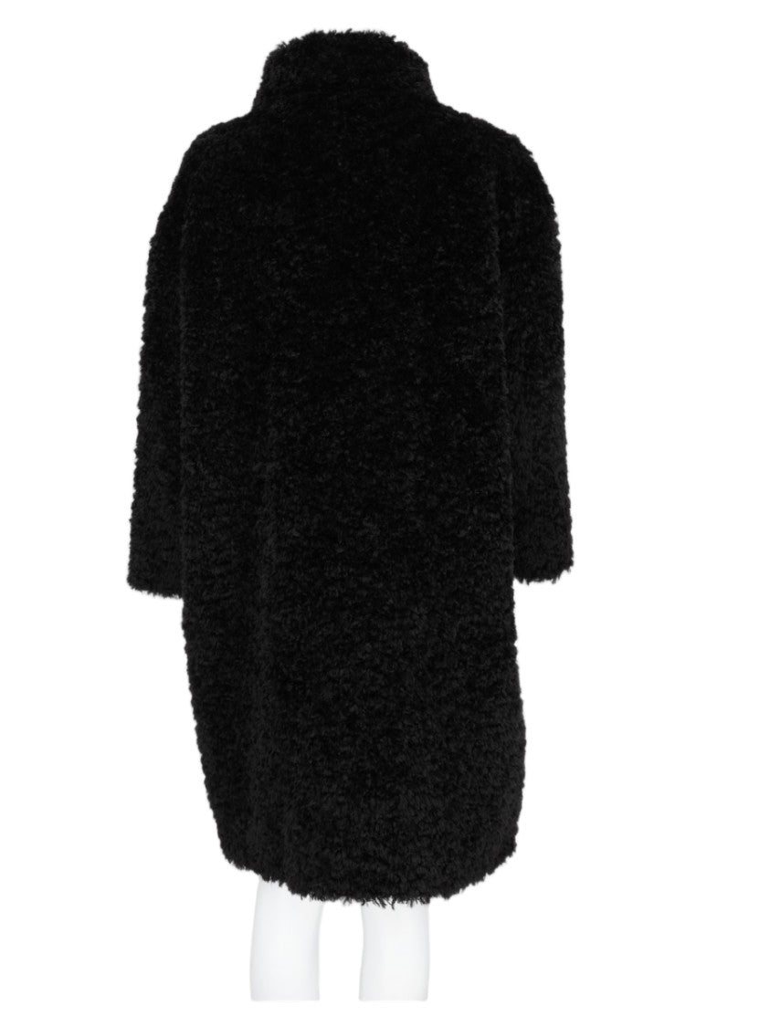 Herno Black Textured Loose Coat