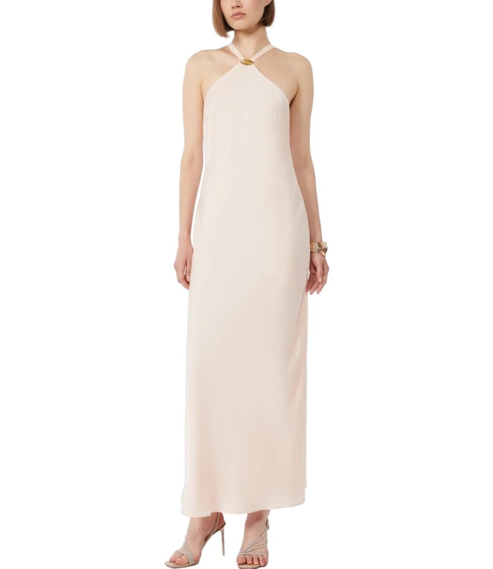Max Mara Pink Triacetate Blend Maxi Dress