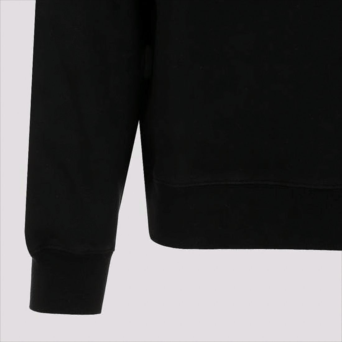Jacquemus Minimalist Black Hoodie With Subtle Text Patch