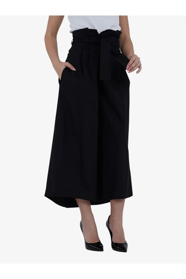 Simona Corsellini White Wide-Leg High-Waist Cotton Trousers