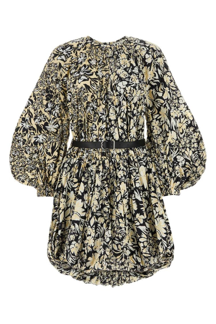 Jil Sander Printed Nylon Mini Dress