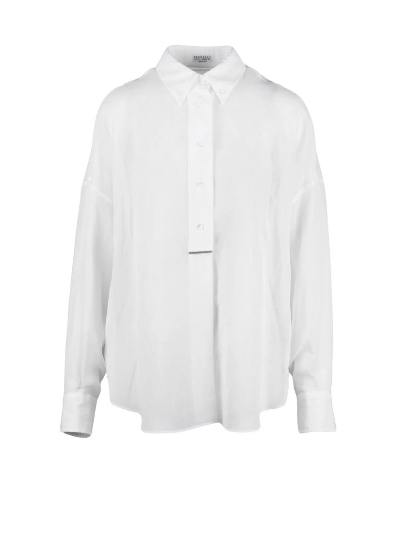 Brunello Cucinelli White Cotton Women Blouse