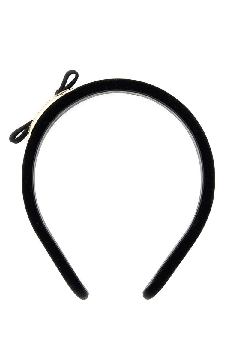Salvatore Ferragamo Black Velvet Hair Band