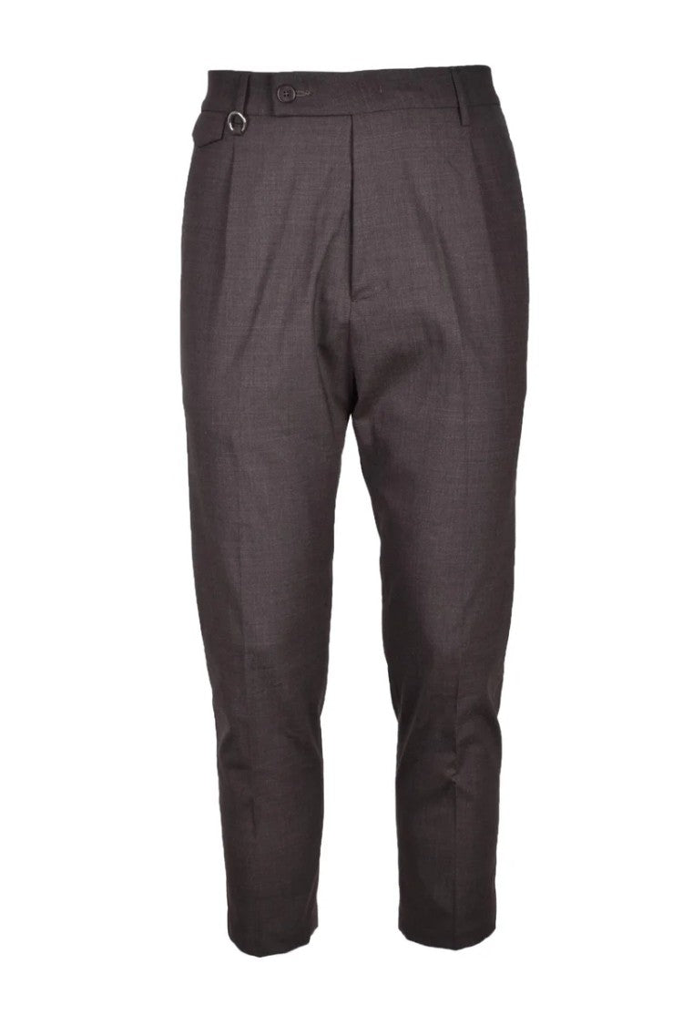 Golden Craft 1957 Brown Polyester-Blend Formal Pants