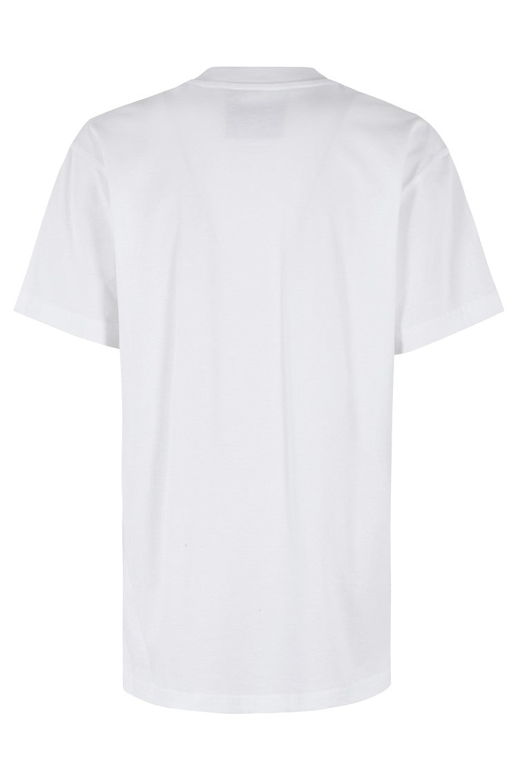 Moschino Avant-Garde White Oversized T-Shirt With Contrasting Print