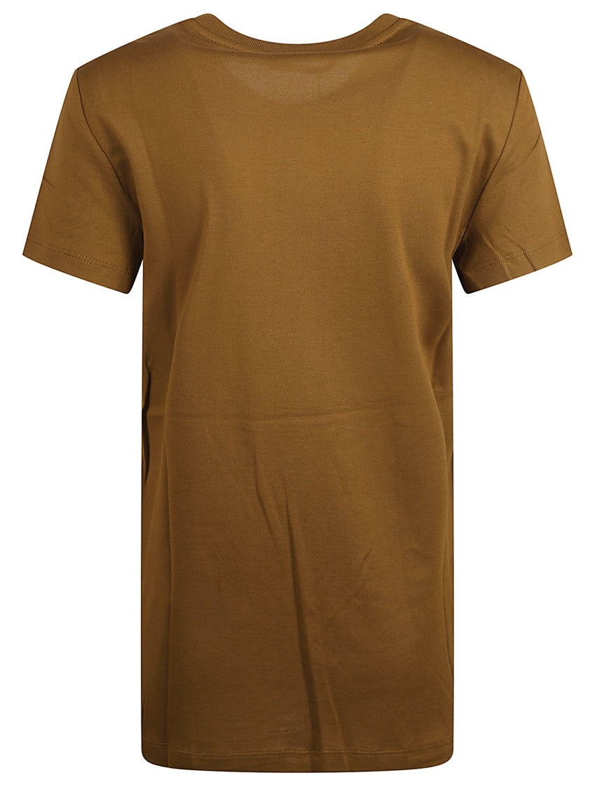 Max Mara Brown Graphic Embellished T-Shirt