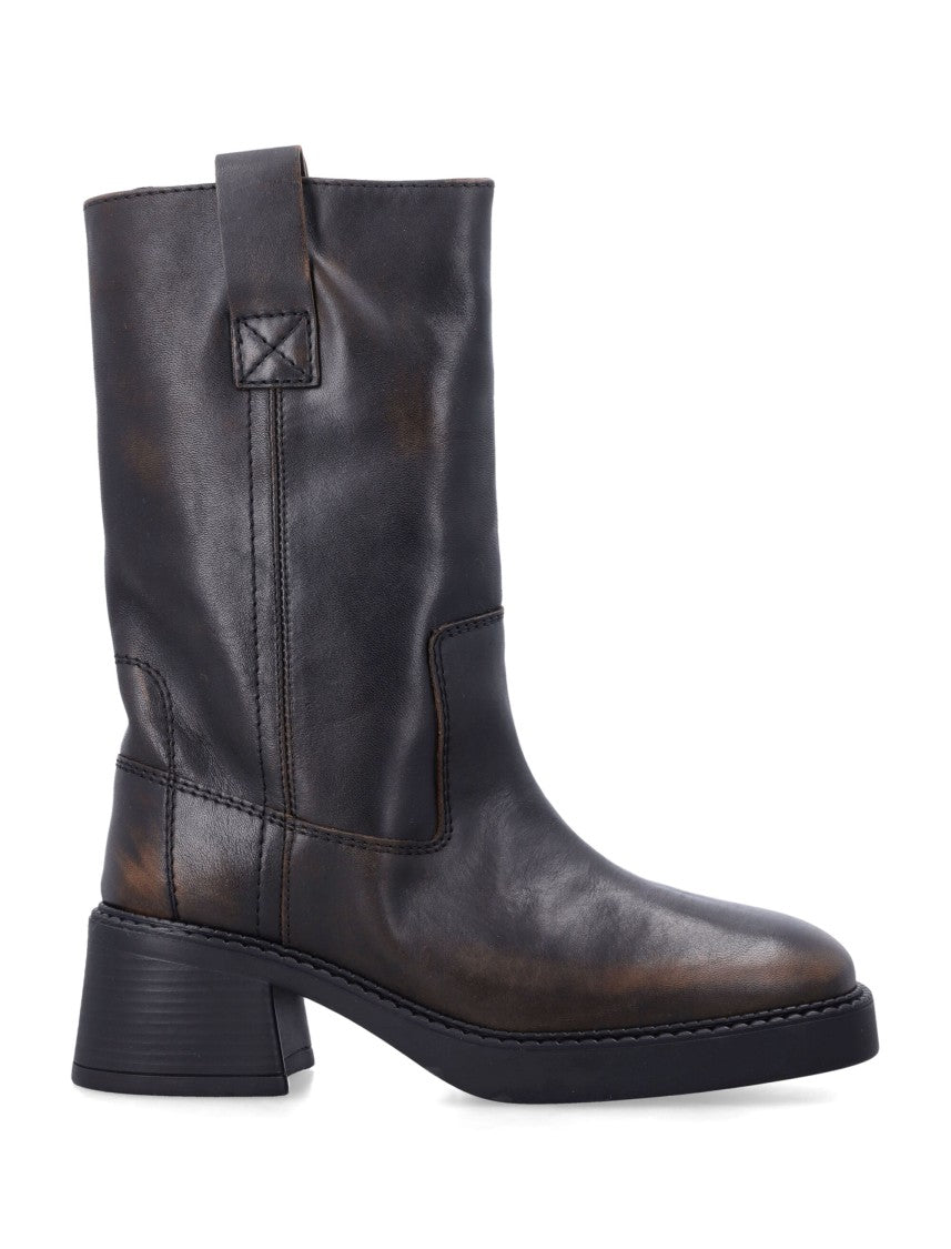 Miista Inaya Brush-Off-Leather Ankle Boots