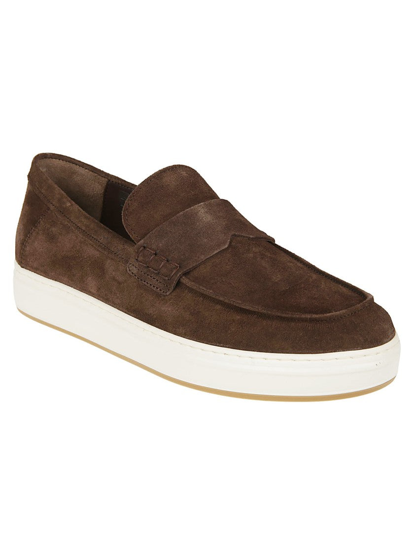 Hogan Brown H668 Calf Leather Penny Loafers
