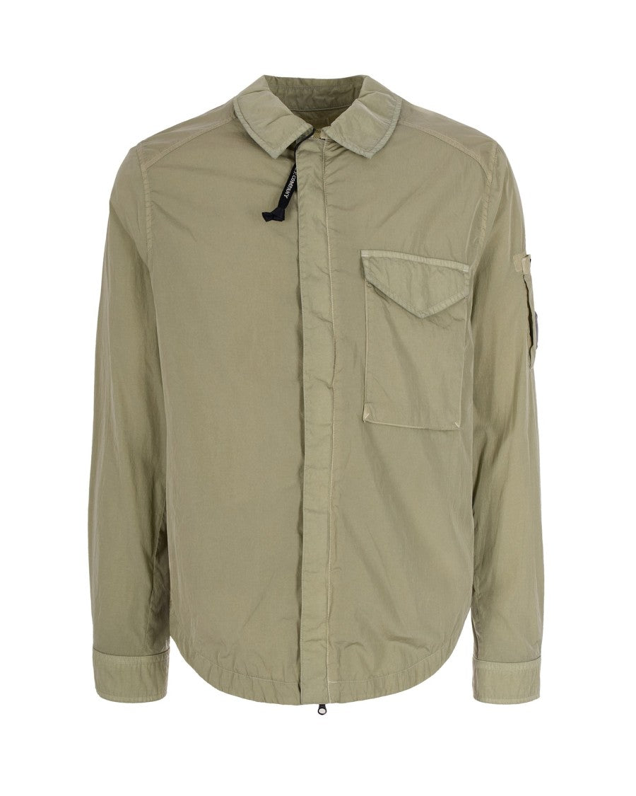 C.P. Company Moss Gray Overshirt With Adjustable Hem