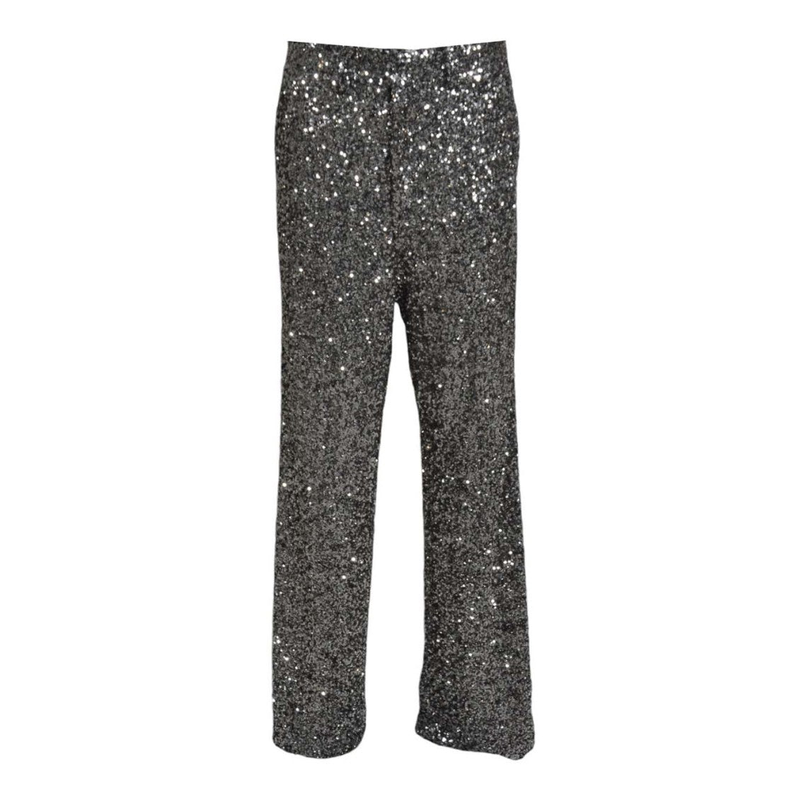 Nine Minutes Straight-Leg Pants With Micro Sequin Detailing