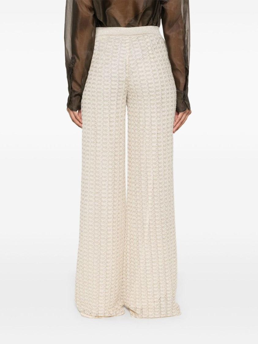 Missoni Palazzo Trousers With Intricate Lace Motif