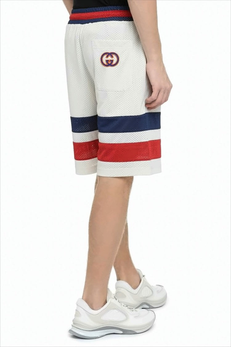 Gucci Navy And Red Striped Performance Shorts