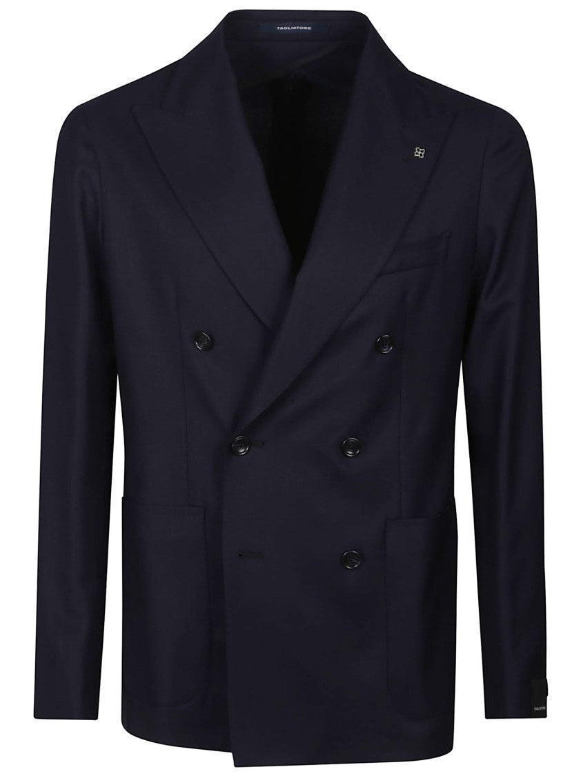Tagliatore Montecarlo Double Breasted Wool Blazer