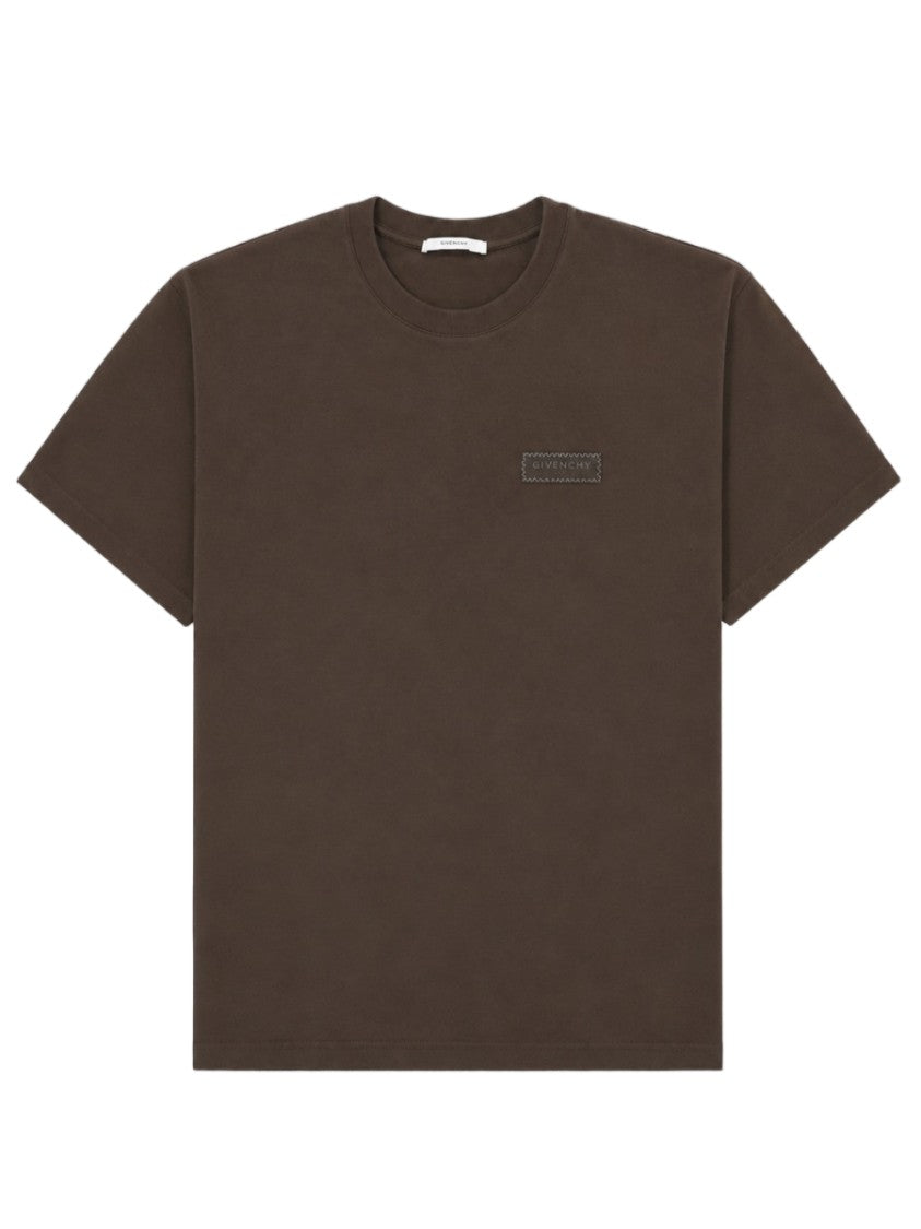 Givenchy Minimalist Brown Cotton T-Shirt
