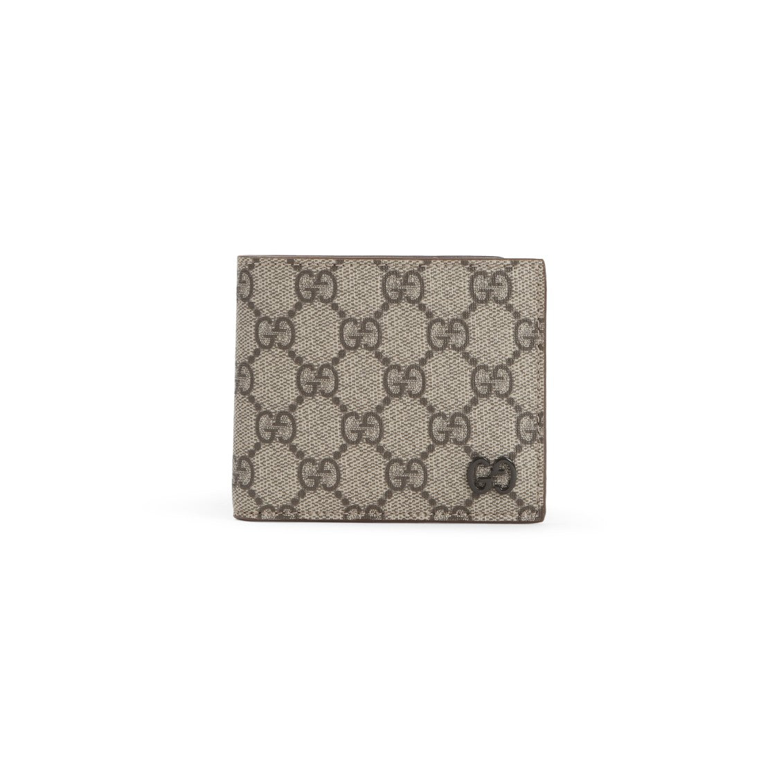 Gucci Beige Gg Supreme Textile Wallet With Signature Logo