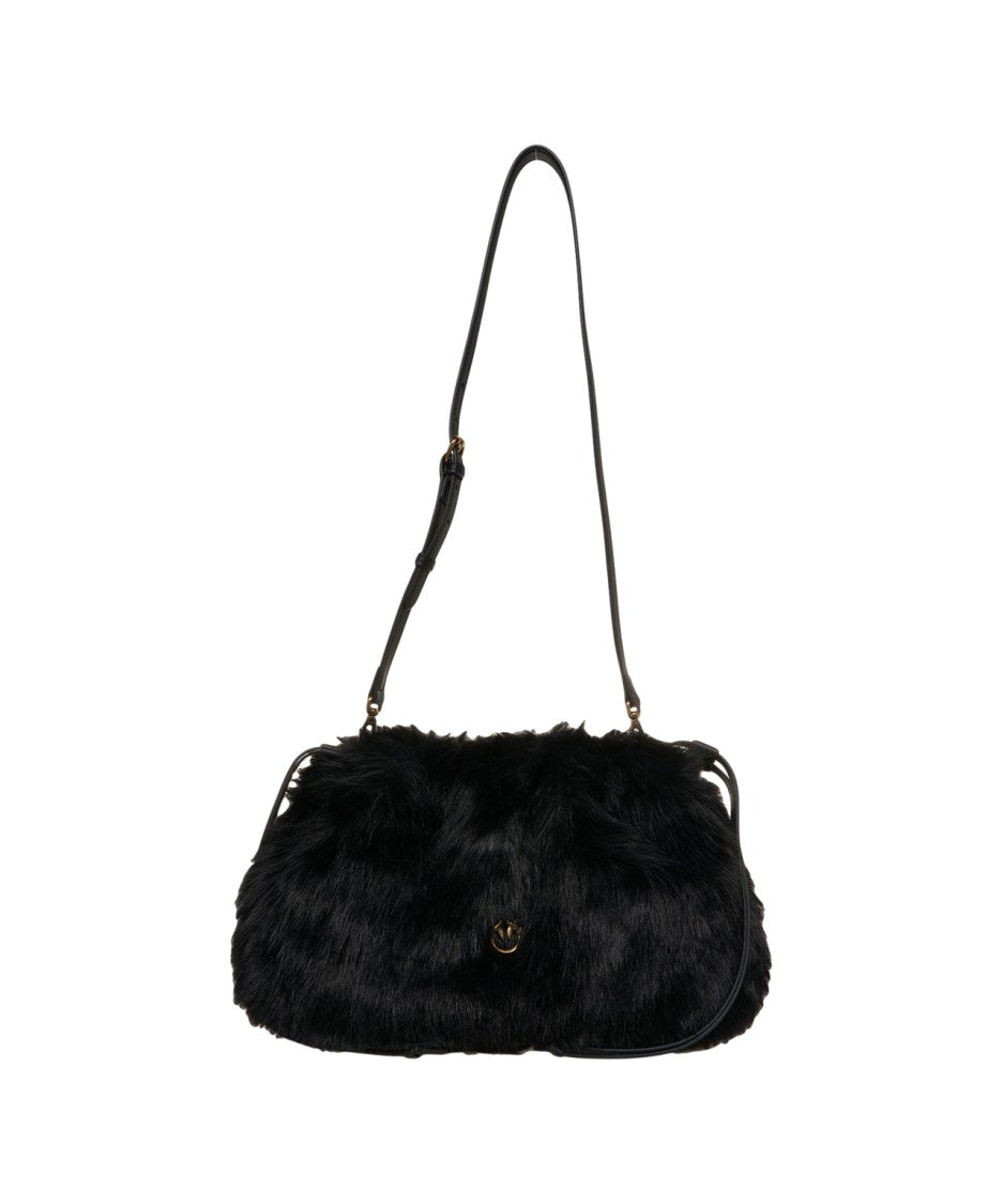Pinko Shoulder Bag In Soft Faux Fur