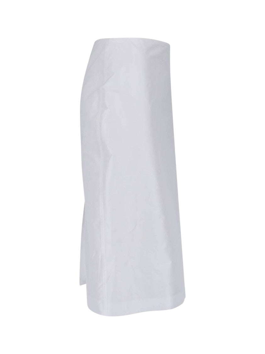 Jil Sander White Midi Mid-Rise Tailored Skirt