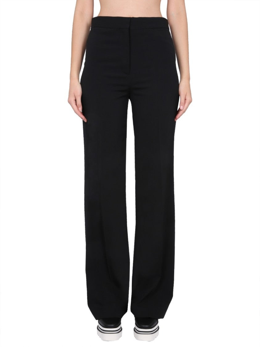 Stella Mccartney Wide-Legged Tailored Pants With Zipper And Hook Closure