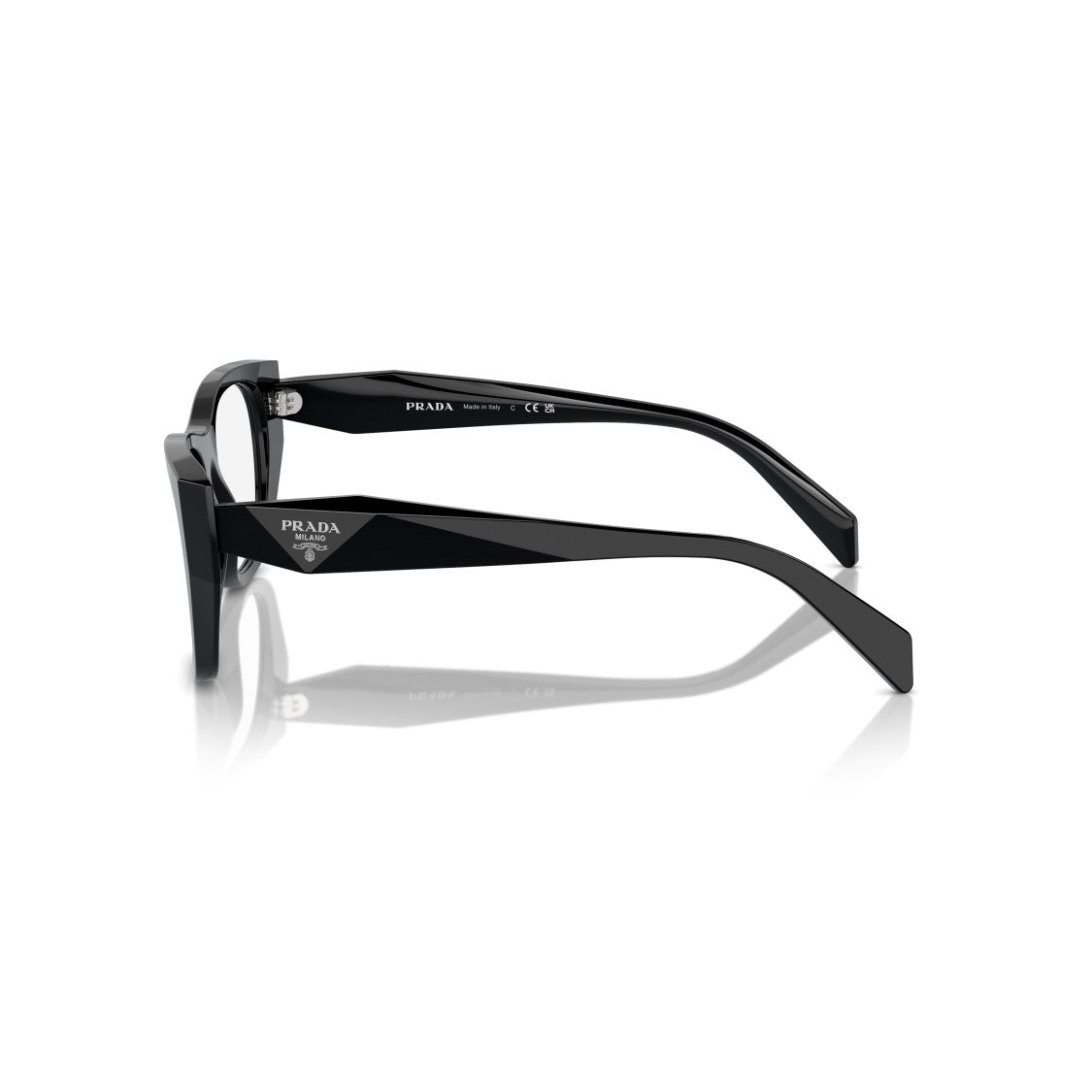Prada 0Pr A18v Oversized Square Frame Black Acetate Eyeglasses