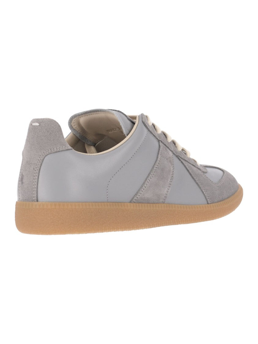 Maison Margiela Light Blue Leather Replica Sneakers