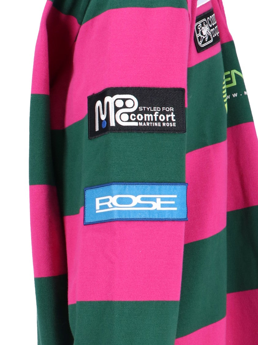 Martine Rose “Rugby” Polo Shirt Green And Pink