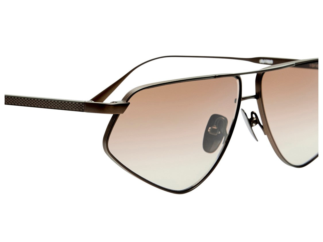 Linda Farrow Lfl1702 Gradient Titanium Aviator Sunglasses