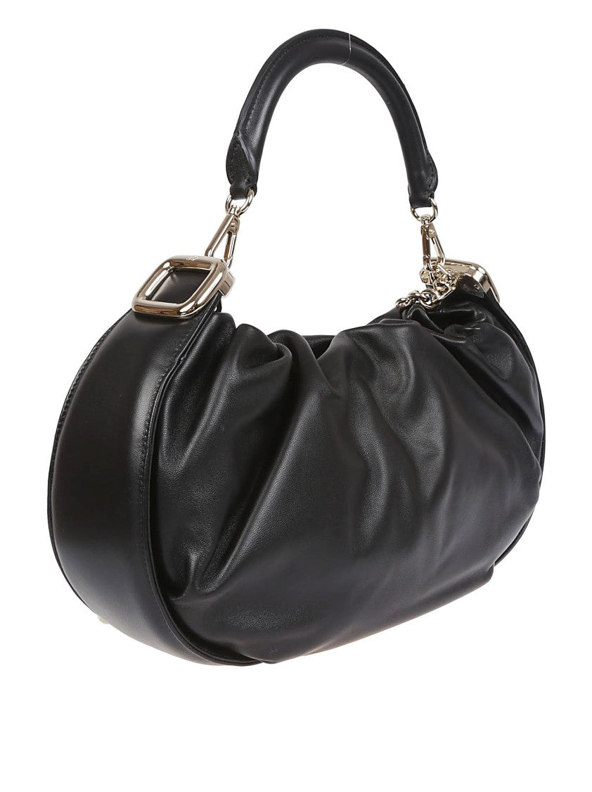 Roger Vivier Gathered Lambskin Handbag With Structured Handle