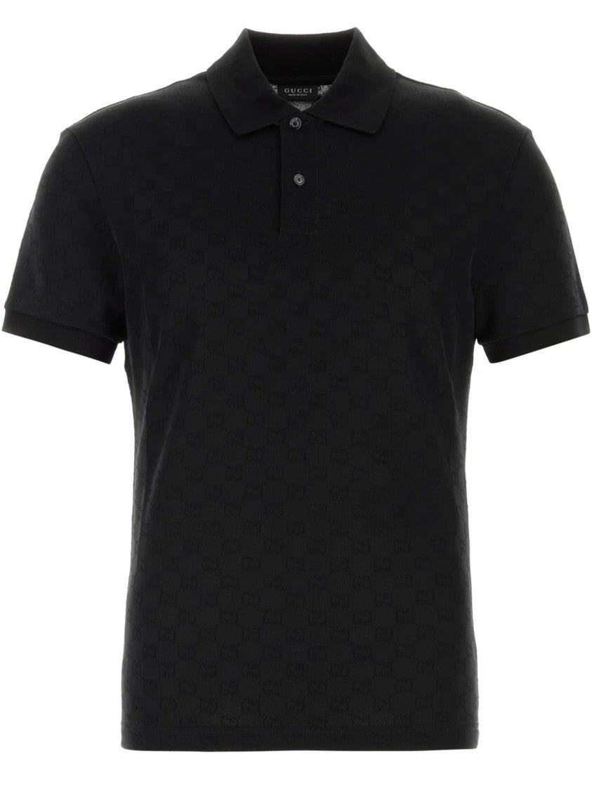 Gucci Black Polo Textured Shirt
