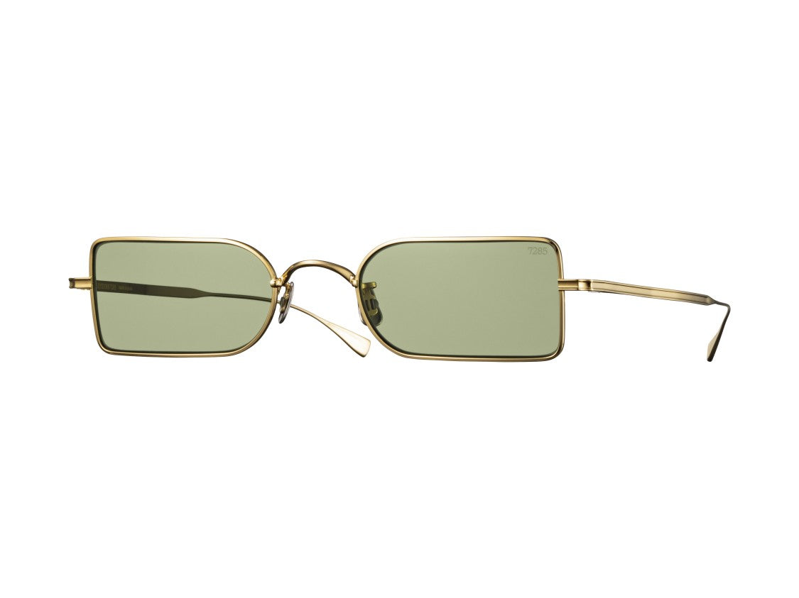Eyevan Gold 798 Sun Green Metal Rectangular Sunglasses