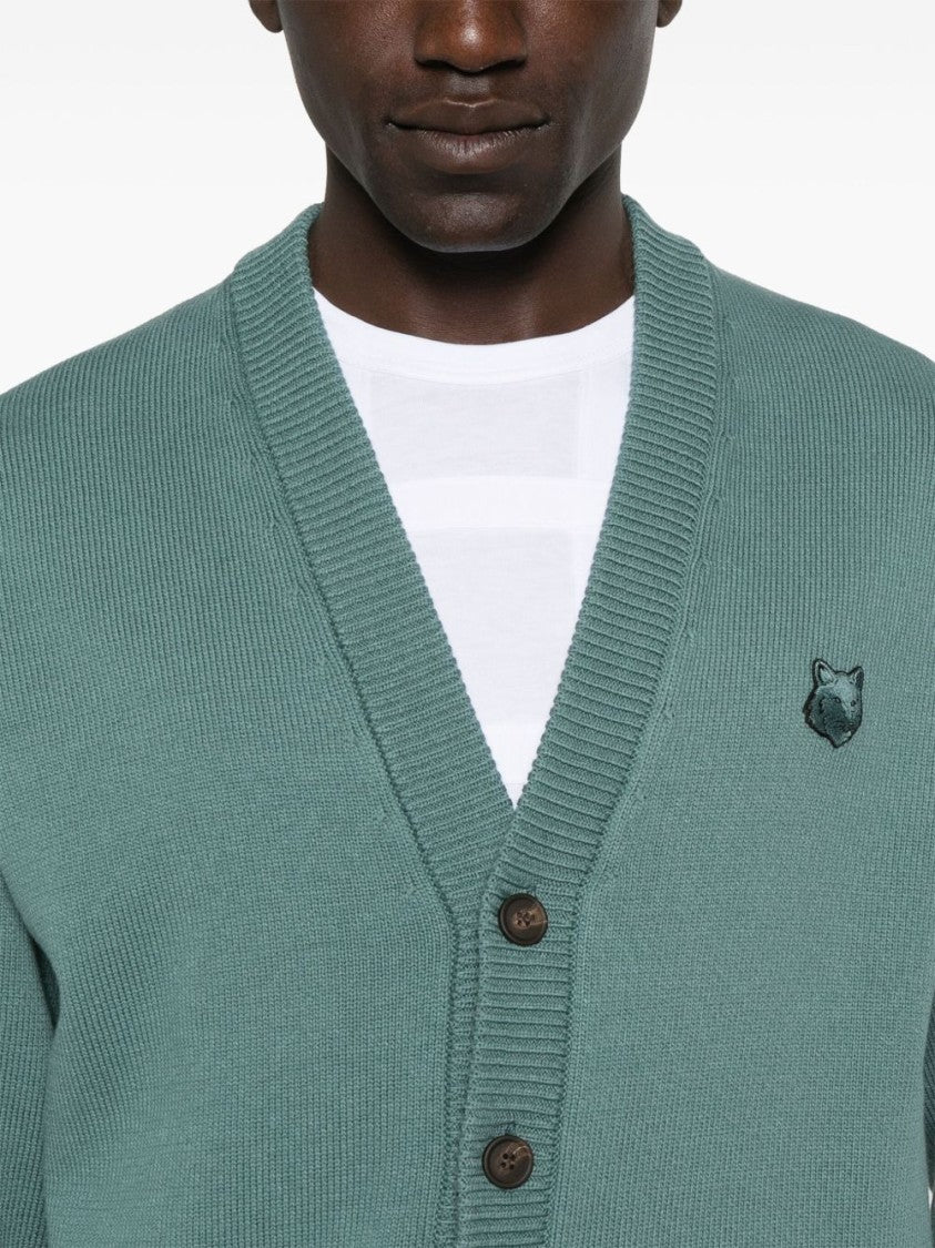 Maison Kitsuné Classic Cardigan Sweater With V-Neckline