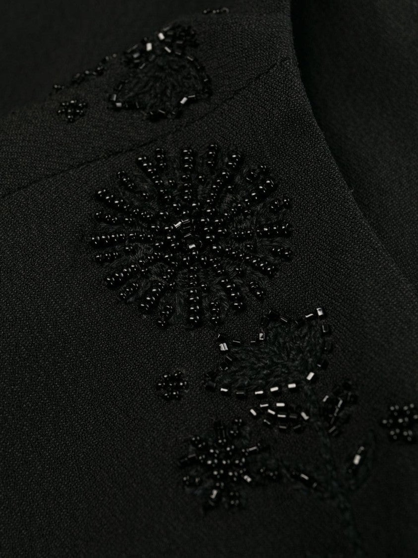 Dsquared2 Fitted Midi Dress With Floral Bead Embellishments