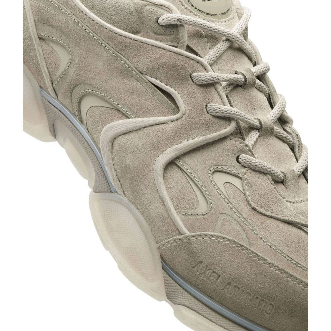 Axel Arigato Beige Eris Sculpted Rubber Sole Suede Sneakers