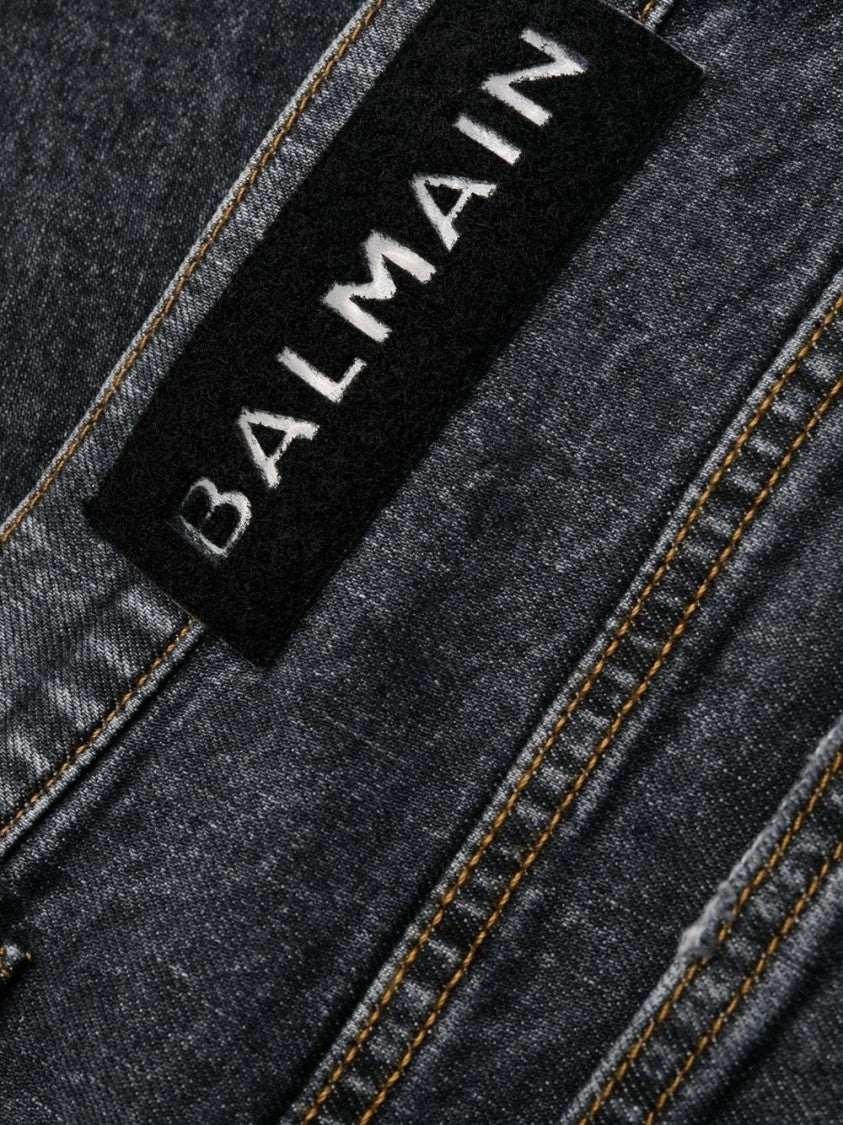 Balmain 6 Pkt Slim Dirty Blue Pants